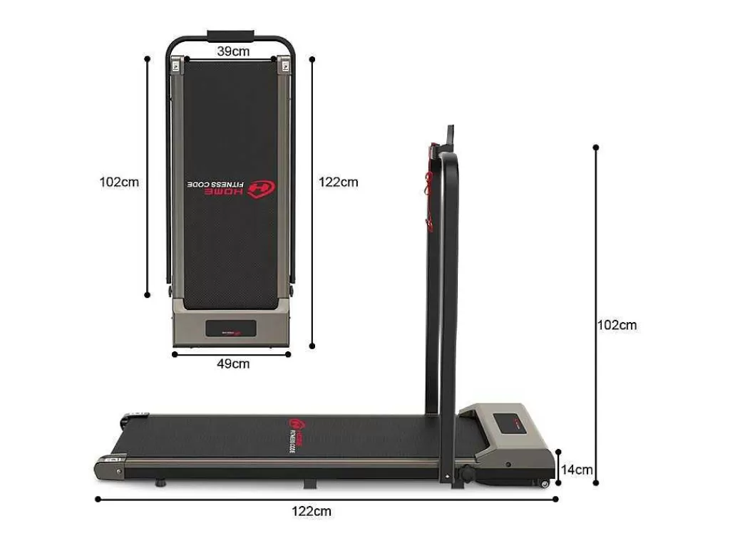 Fitness*Vente-unique 2 Em 1 Esteira Dobravel Elétrica Com Quadro Reforcado Com Tela Lcd Para O Escritório Em Casa