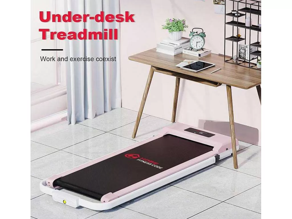Fitness*Vente-unique 2 Em 1 Esteira Dobravel Elétrica Com Quadro Reforcado Com Tela Lcd Para O Escritório Em Casa