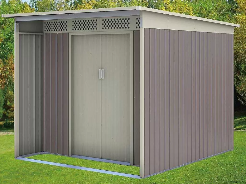 Abrigos De Jardim*EXPERTLAND Abrigo De Jardim Em Aco Galvanizado Cinza Colmar - 5,5 M2
