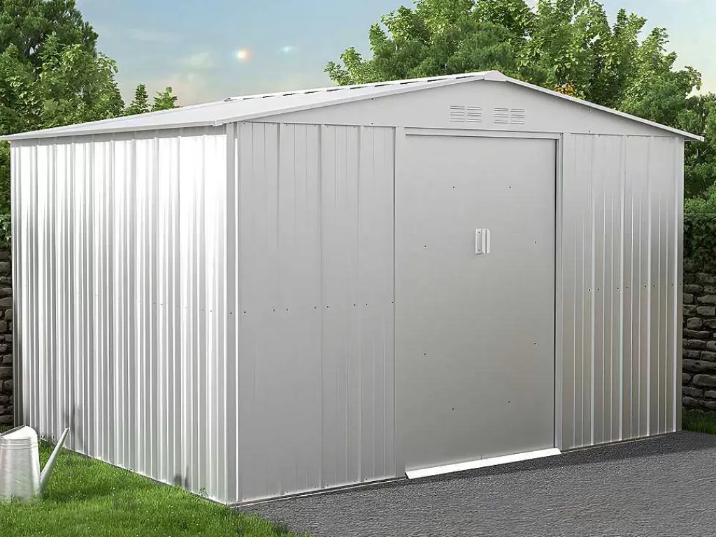 Abrigos De Jardim*EXPERTLAND Abrigo De Jardim Em Aco Galvanizado Cinza De 7,82 M - Linus