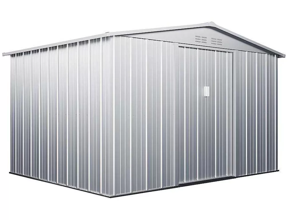Abrigos De Jardim*EXPERTLAND Abrigo De Jardim Em Aco Galvanizado Cinza De 7,82 M - Linus