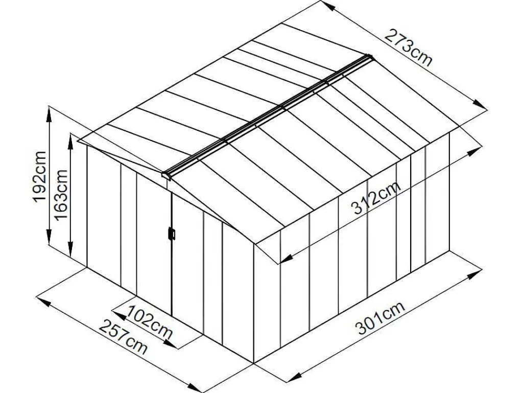 Abrigos De Jardim*EXPERTLAND Abrigo De Jardim Em Aco Galvanizado Cinza De 8,52 M - Linus