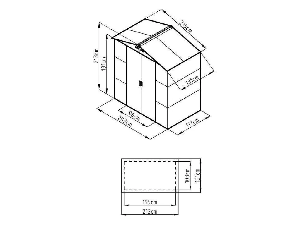 Abrigos De Jardim*EXPERTLAND Abrigo De Jardim Metal Aco Galvanizado Efeito Madeira Cinza 2,79 M - Adelmo