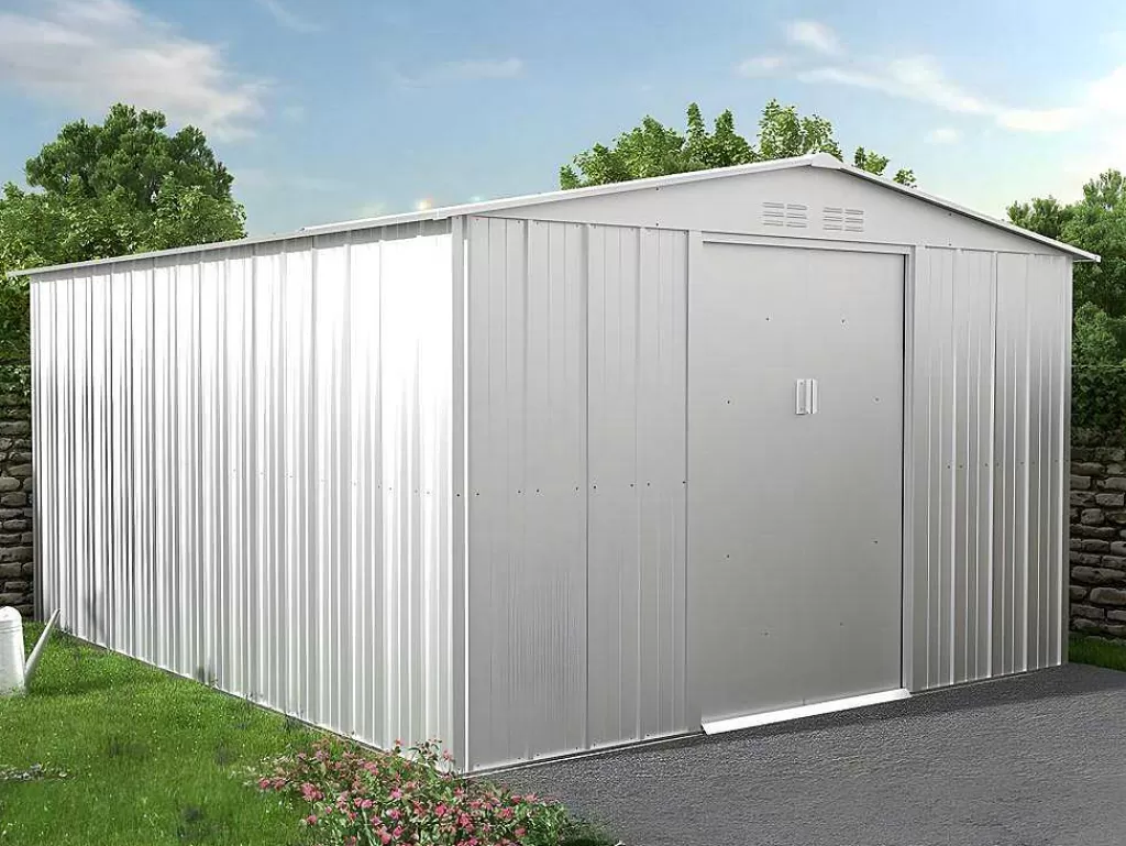 Abrigos De Jardim*EXPERTLAND Abrigo De Jardim Metal Cinza Aco Galvanizaxdo 12,02 M - Linus