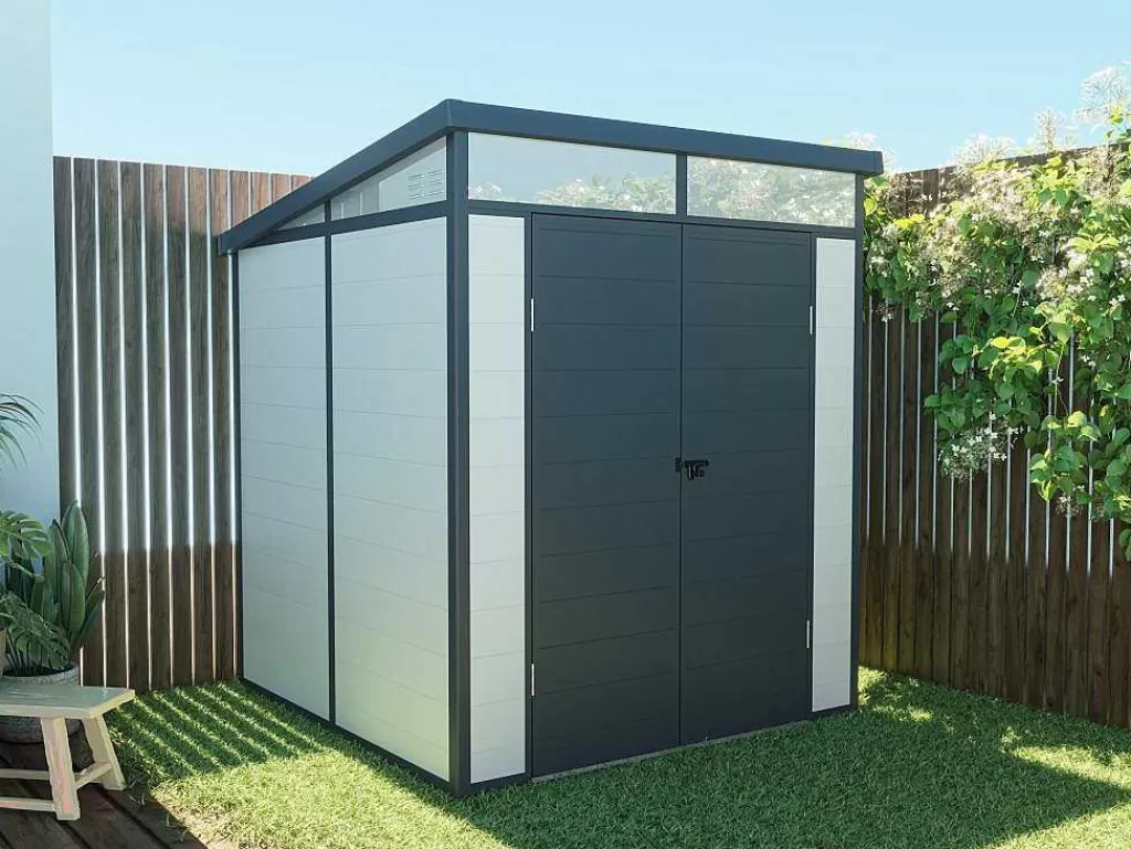 Abrigos De Jardim*EXPERTLAND Abrigo De Jardim Resina Cinza 3,65 M Com Soalho - Minaro