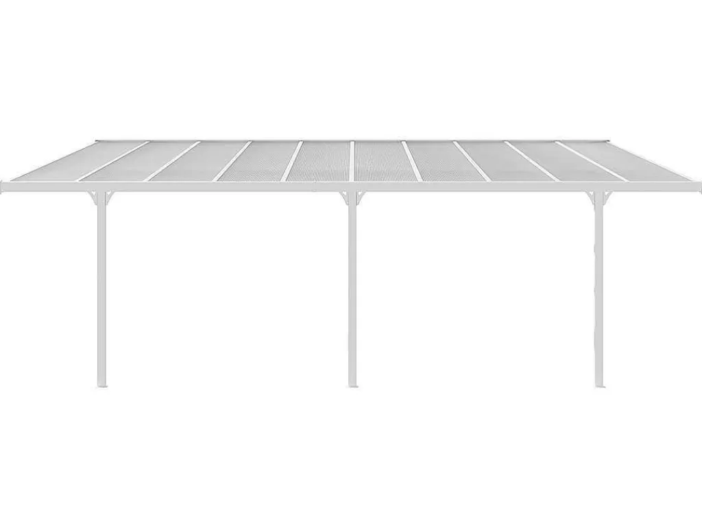 Pérgola, Coreto, Quiosque*EXPERTLAND Abrigo Para Carro De Parede Em Aluminio 18,8 M Branco Alvaro