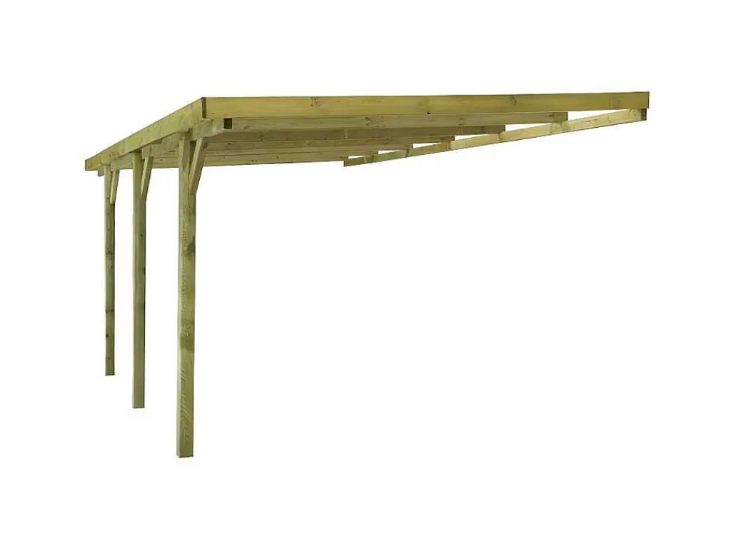 Pérgola, Coreto, Quiosque*EXPERTLAND Abrigo Para Carro Individual Adossado Em Madeira Tratada, 1 Viatura 15,72 M - Lexis