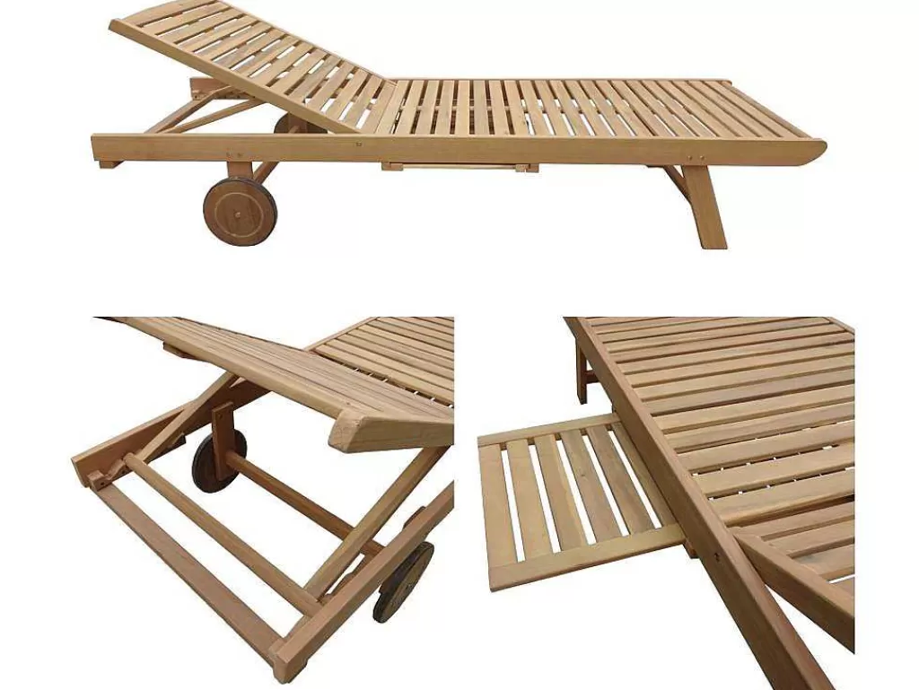 Espreguiçadeira*Happy Garden Acacia Dobravel Sunlounger Kanawa