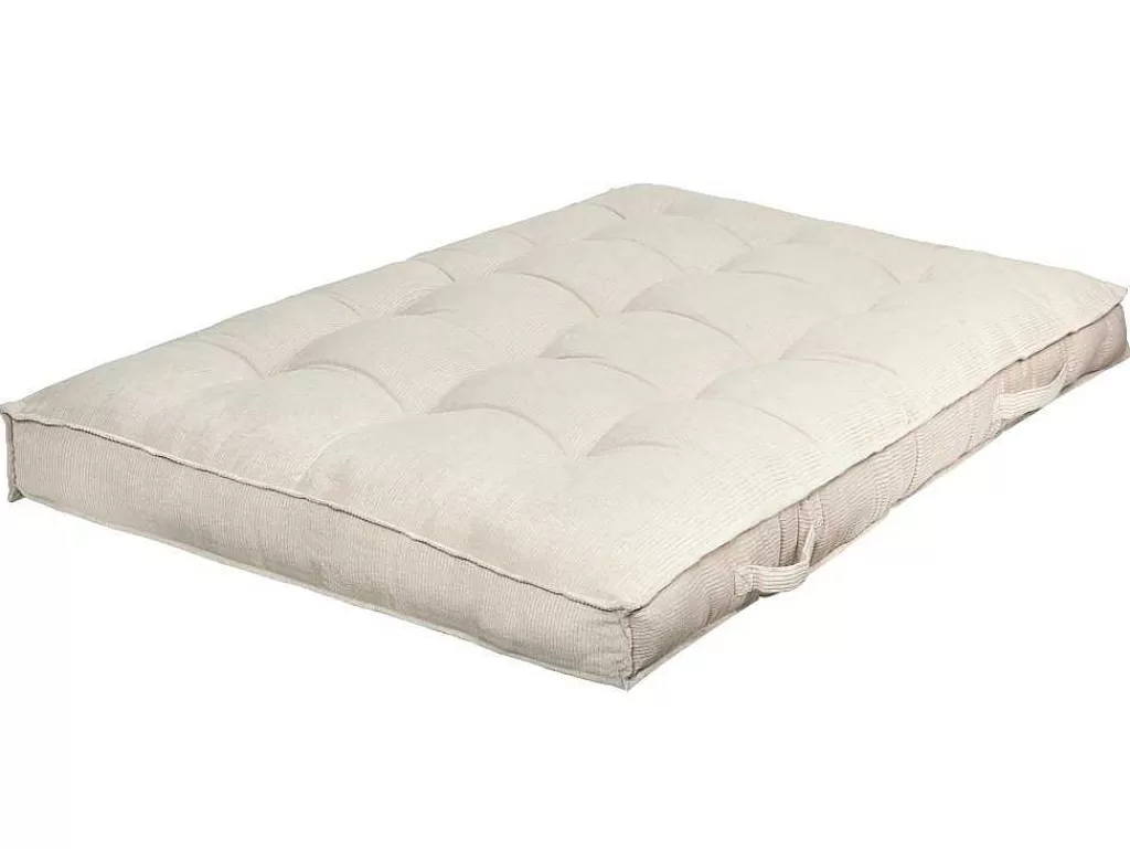Têxtil De Casa*OZAIA Almofada Para Paletes Em Veludo Canelado C120 X L80 Cm Bege - Baila