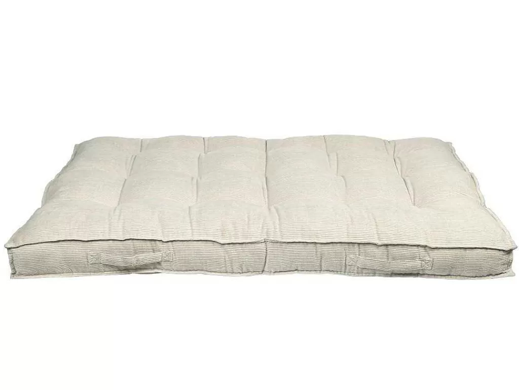 Têxtil De Casa*OZAIA Almofada Para Paletes Em Veludo Canelado C120 X L80 Cm Bege - Baila