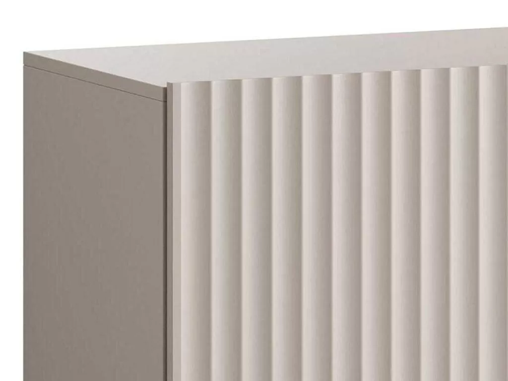 Aparador*Vente-unique Aparador Com 2 Portas E 3 Gavetas Em Mdf E Aco, Bege E Dourado - Evilana
