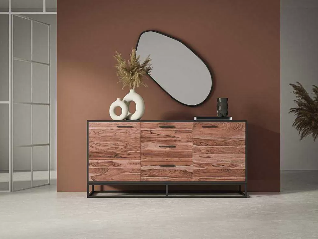 aparador_com_3_gavetas_e_2_portas_em_madeira_de_acacia_e_metal_natural_escuro_e_preto__alyona_1.webp Aparador*Vente-unique Aparador Com 3 Gavetas E 2 Portas Em Madeira De Acacia E Metal, Natural Escuro E Preto - Alyona