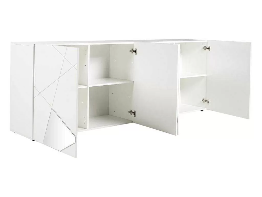 Promoções Sala*Vente-unique Aparador Com 4 Portas Lacado A Branco - Cantiano