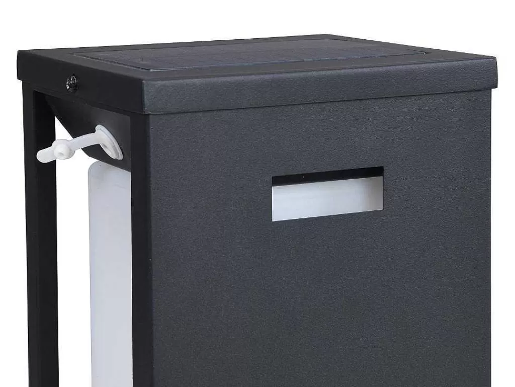 Iluminação De Exterior*SOLARGEO Aplique De Exterior Com Painel Solar E Leds C15 X A30 Cm Metal Preto - Fozzano