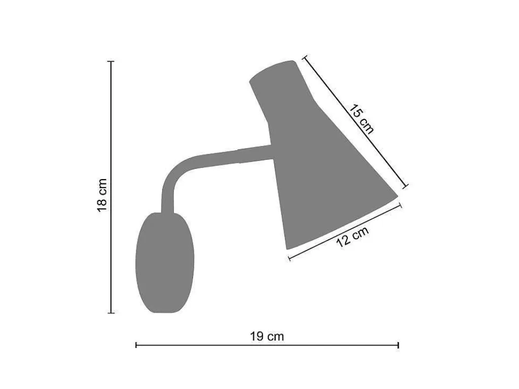 Promoções Decoração*TOSEL Aplique Funnel Metal Articulado Marfim D19 X H18 Cm