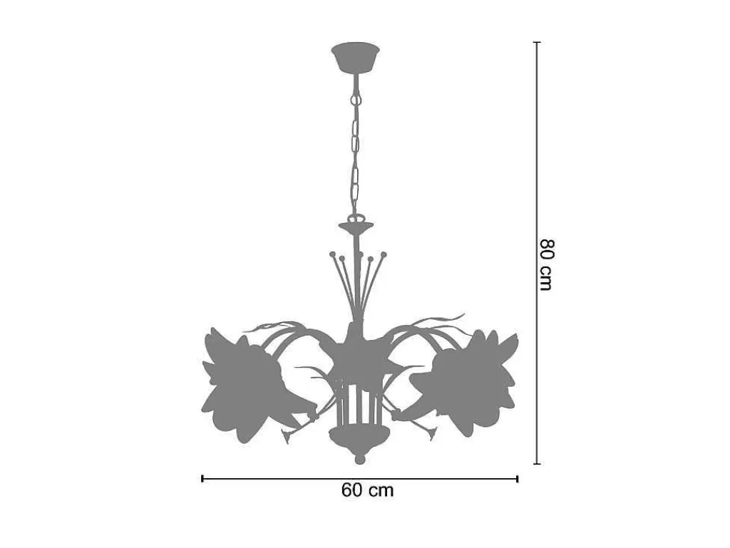 Lustre*TOSEL Aplique Pampilles Tecido Braco Lampada D25 X H9 Cm