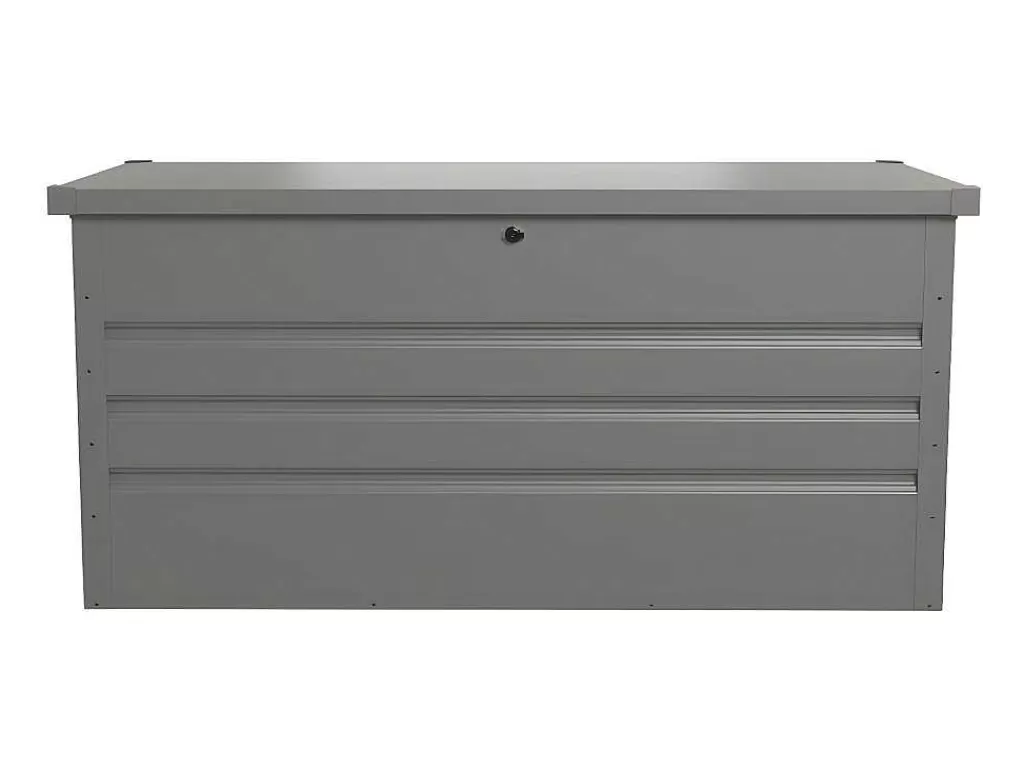 Armazenamento De Jardim*Vente-unique Arca De Arrumação De Jardim Em Aco Galvanizado Cinza De Volume 400 L - Tomaso