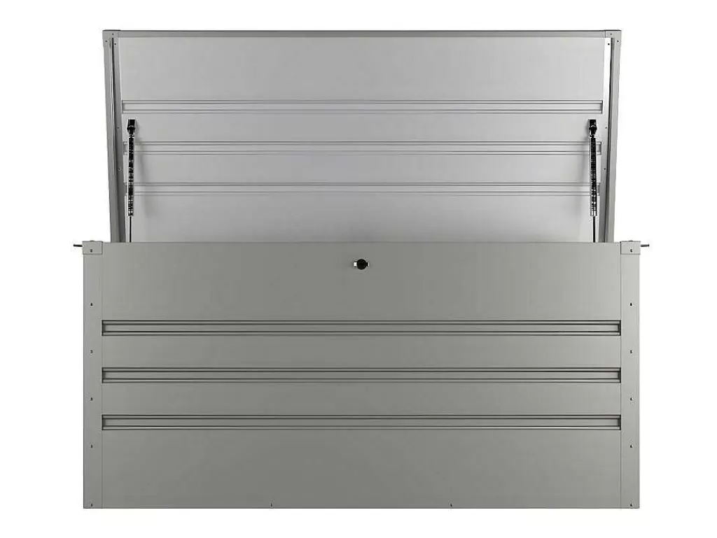 Armazenamento De Jardim*Vente-unique Arca De Arrumação De Jardim Em Aco Galvanizado Cinza De Volume 400 L - Tomaso