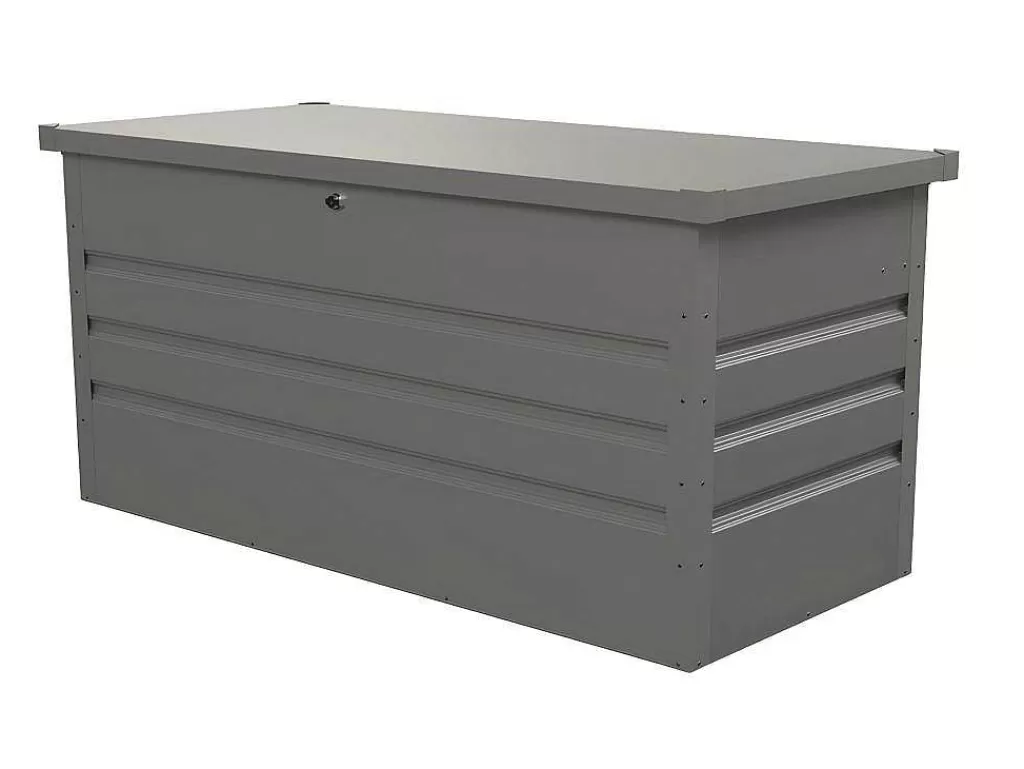 Armazenamento De Jardim*Vente-unique Arca De Arrumação De Jardim Em Aco Galvanizado Cinza De Volume 400 L - Tomaso