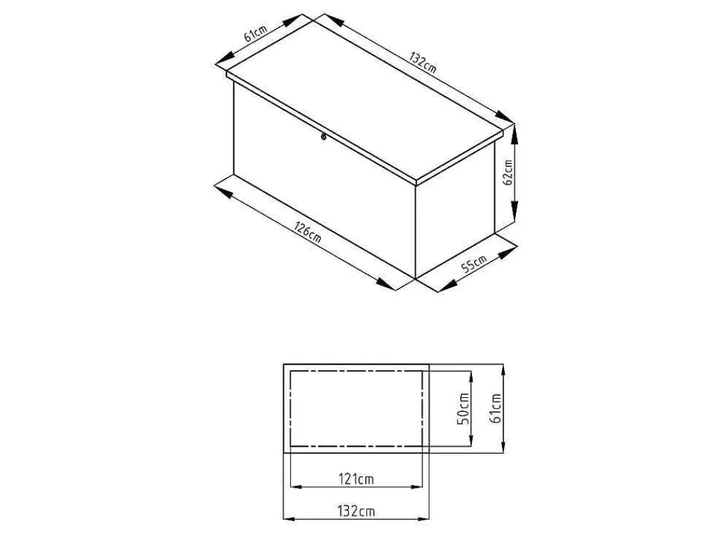 Armazenamento De Jardim*Vente-unique Arca De Arrumação De Jardim Em Aco Galvanizado Cinza De Volume 400 L - Tomaso