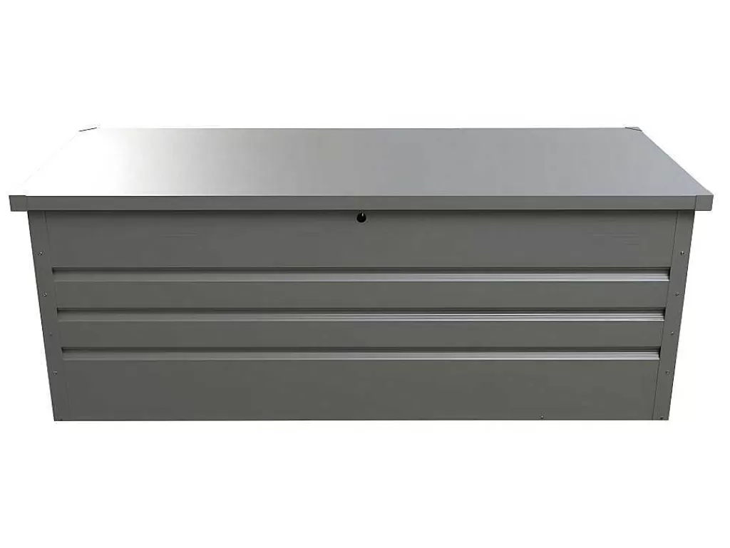 Armazenamento De Jardim*Vente-unique Arca De Arrumação De Jardim Em Aco Galvanizado Cinza De Volume 582 L - Tomaso