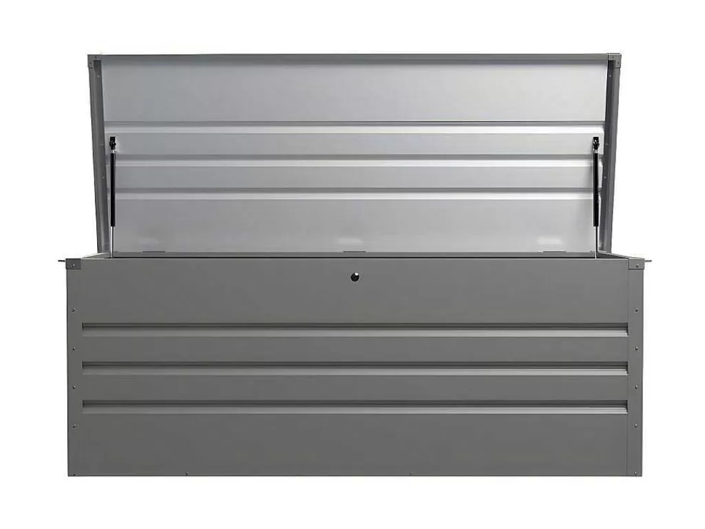 Armazenamento De Jardim*Vente-unique Arca De Arrumação De Jardim Em Aco Galvanizado Cinza De Volume 582 L - Tomaso