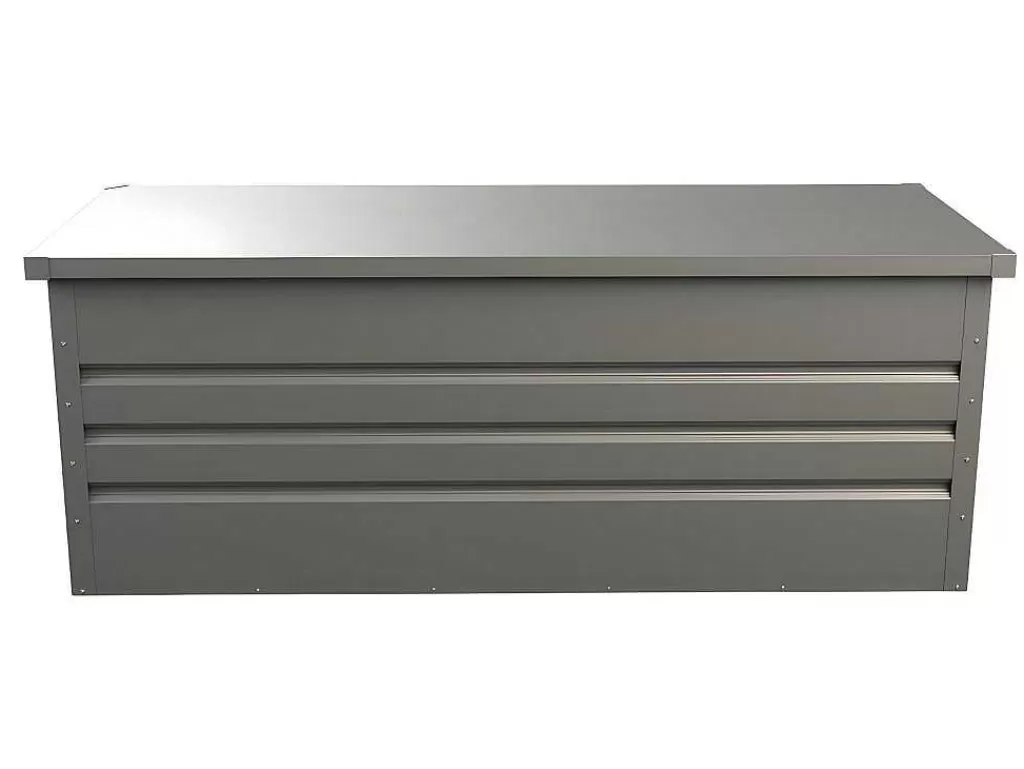 Armazenamento De Jardim*Vente-unique Arca De Arrumação De Jardim Em Aco Galvanizado Cinza De Volume 582 L - Tomaso