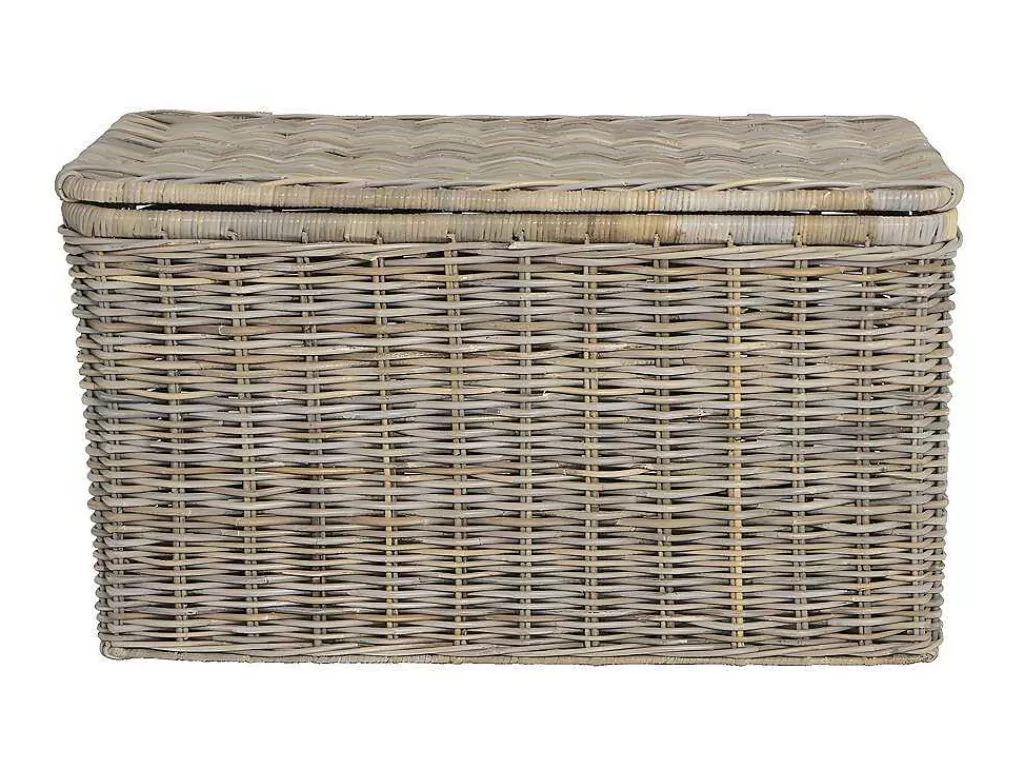 Acessórios De Arrumação*OZAIA Arca De Arrumação Em Kubu De C100 X L55 X A55 Cm Cor Cinza Natural - Timgad