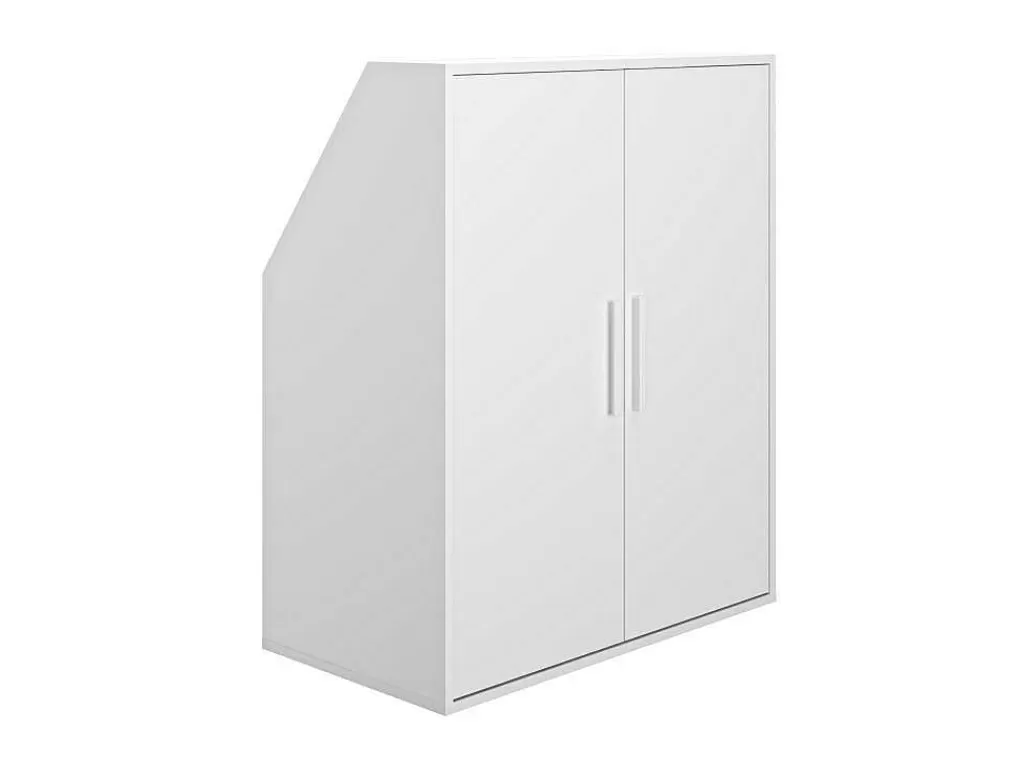 Arrumação E Acessórios De Quarto*Vente-unique Armário Com Inclinacao 2 Portas Branco - Adezio