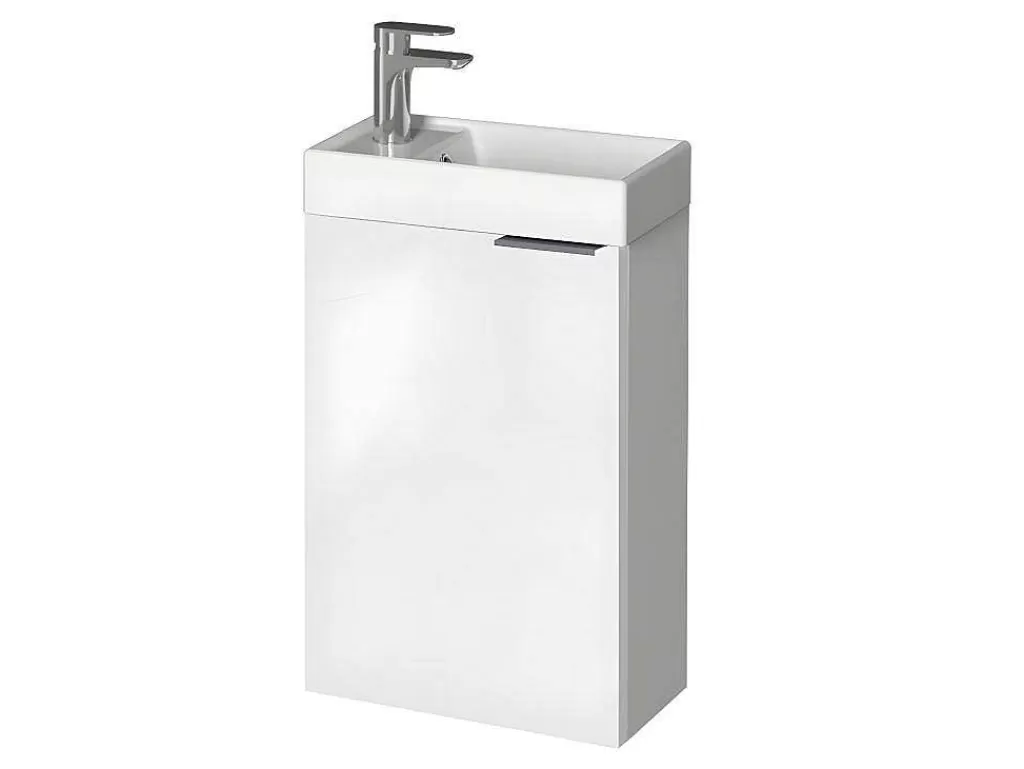 Móvel De Wc*Vente-unique Armário Com Lavatório Suspenso Taho - Branco