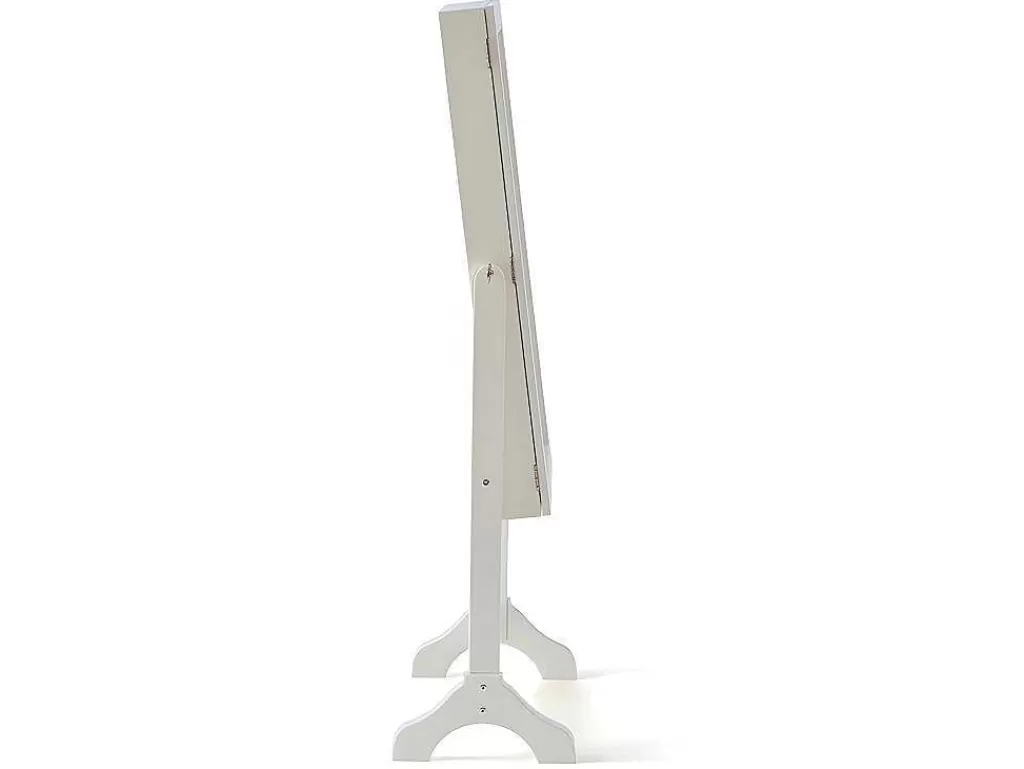 Espelhos*OZAIA Armário De Joias Espelho Psiche Berenice - Mdf E Madeira De Pinho - 120X39X30 Cm - Branco