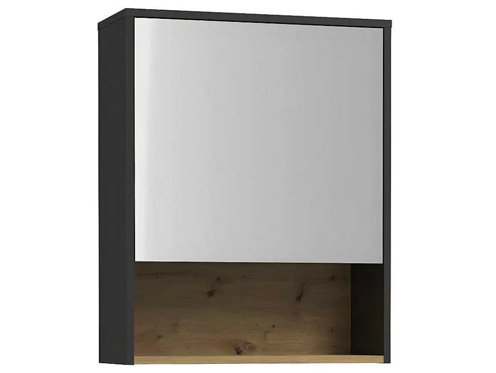 Móvel De Parede Para Casa De Banho*Vente-unique Armário De Parede De Casa De Banho Cor Antracite De 60 Cm - Yangra