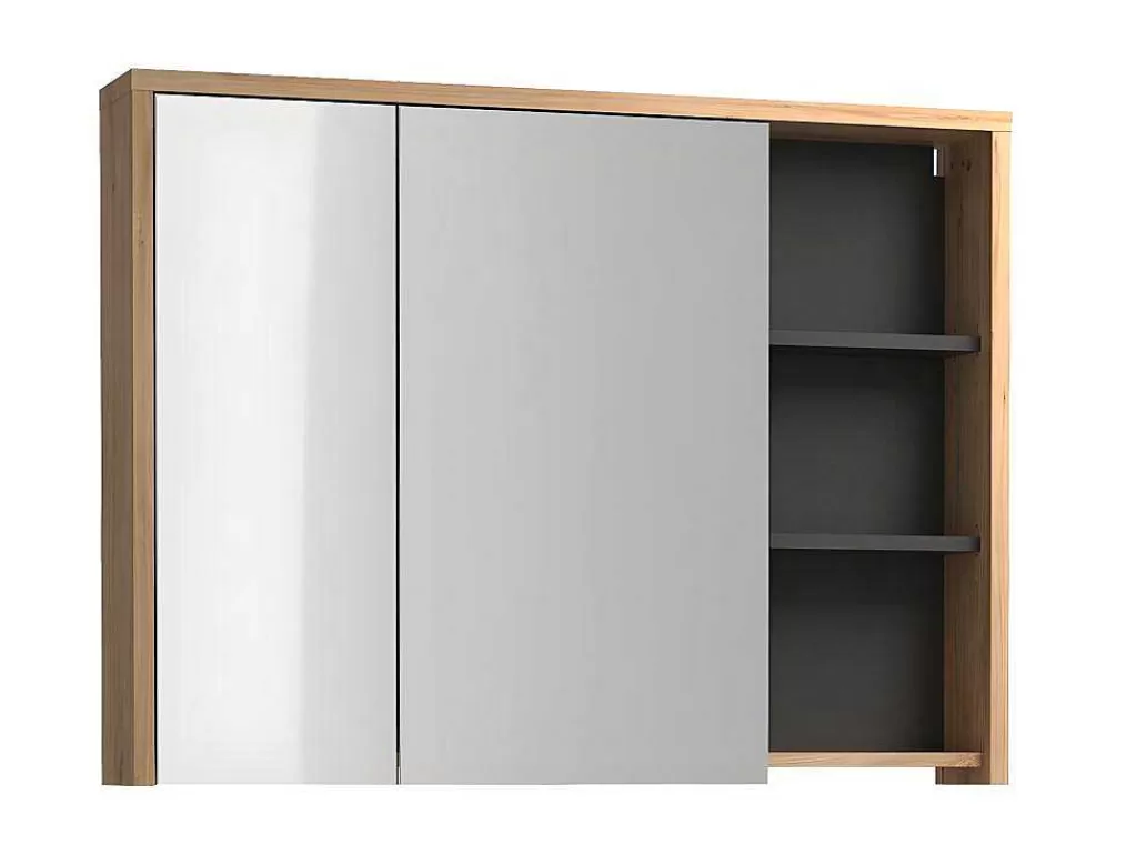 Móvel De Parede Para Casa De Banho*Vente-unique Armário De Parede De Casa De Banho Cor Natural De 100 Cm - Purnal
