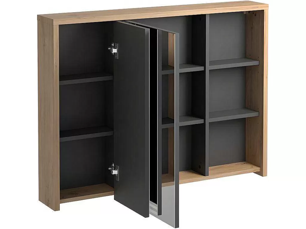 Móvel De Parede Para Casa De Banho*Vente-unique Armário De Parede De Casa De Banho Cor Natural De 100 Cm - Purnal
