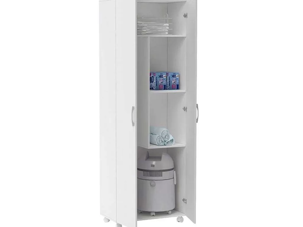 Promoções Casa De Banho & Bem-Estar*Venprodin Armário Domestico - 2 Portas 183X72X35Cm - Branco