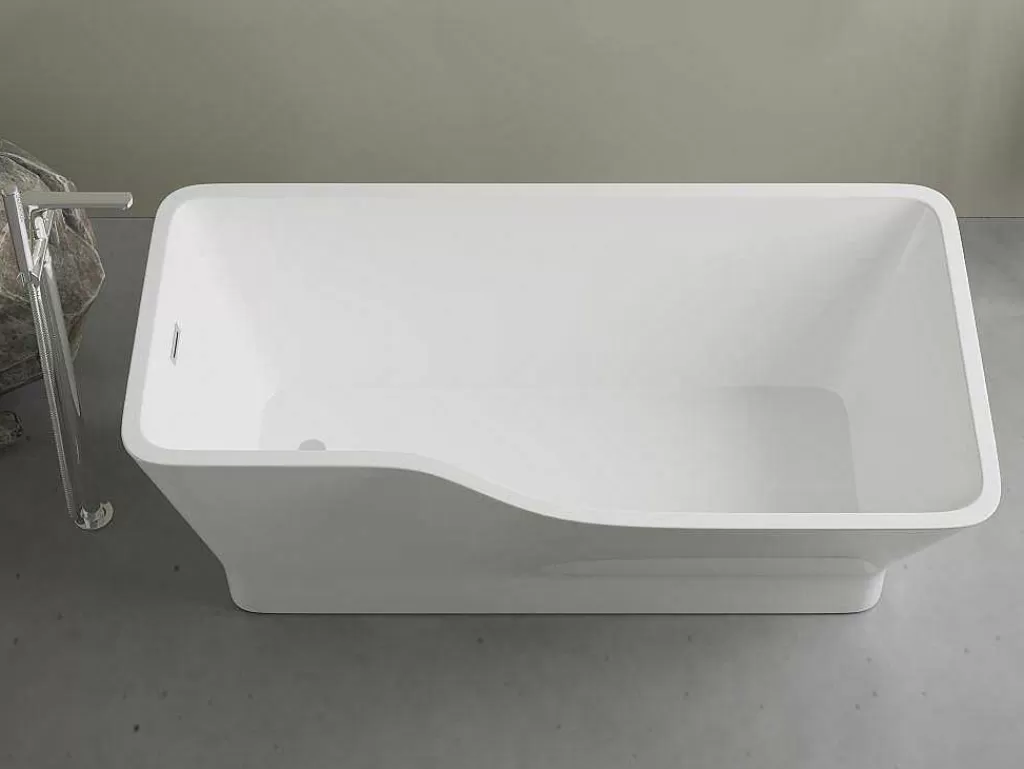 Banheira De Pousar*Shower & Design Banheira Clássica Assimetrica 265 L, 170 X 80 X 58 Cm, Acrilico Branco - Scriba