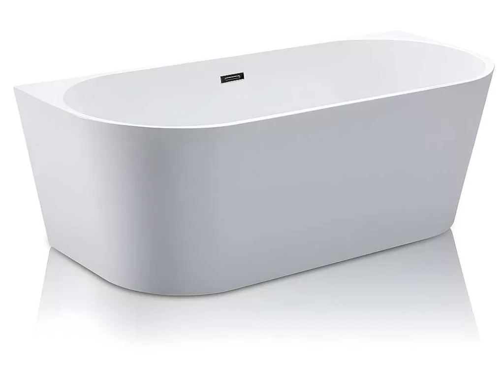 Banheira De Pousar E Encostar*Shower & Design Banheira Clássica De 255 L Dimensoes 180X75X58 Cm Cor Branca - Divina