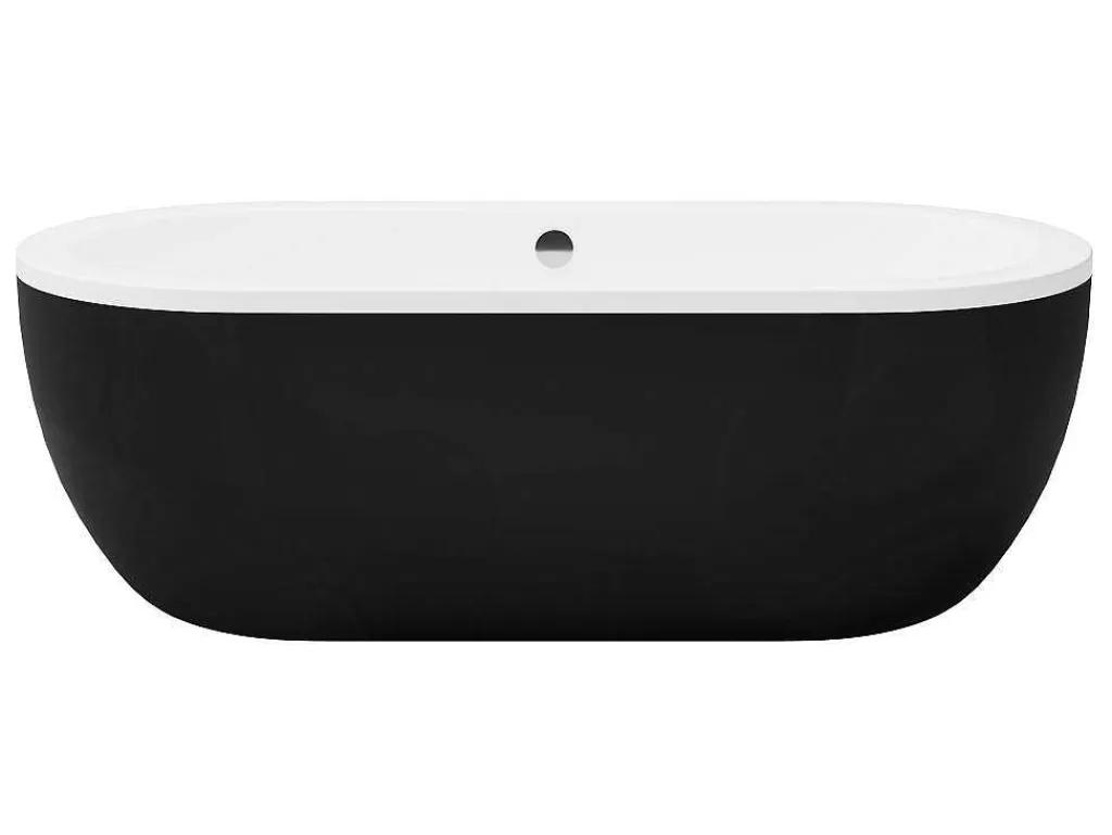 Banheira De Pousar*Shower & Design Banheira Clássica Oval 200 L, 170 X 80 X 58 Cm Cor Preta Em Acrilico - Neptuna