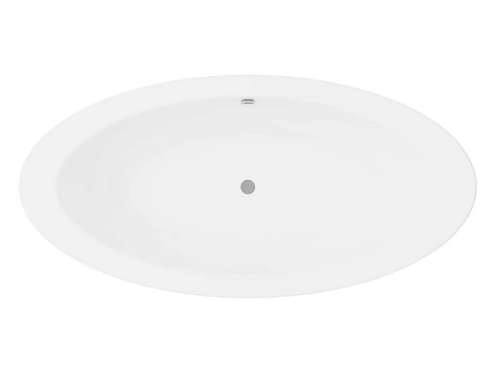 Banheira De Pousar*Shower & Design Banheira Clássica Oval 251 L, 185X90X58 Cm, Acrilico Branco - Marmati
