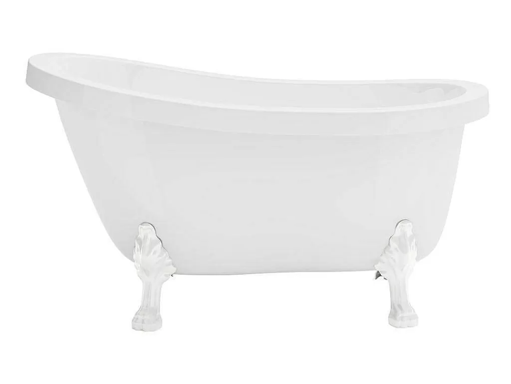 Banheira Com Pés*Shower & Design Banheira Clássica Oval Estilo Retro De 171 L Dimensoes 145 X 74 X 77 Cm Com Pés Pata De Leao Brancos - Nisos