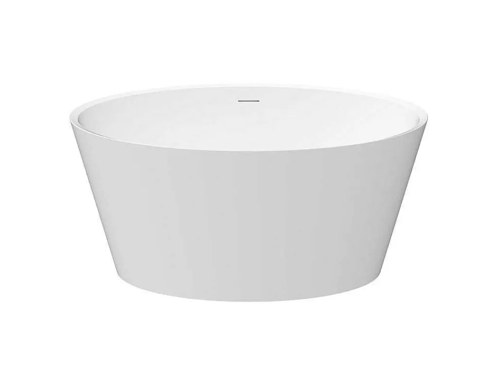 Banheira De Pousar*Shower & Design Banheira Clássica Redonda Em Acrilico, Branco Fosco, 354 L, 135 X 135 X 60 Cm - Losana