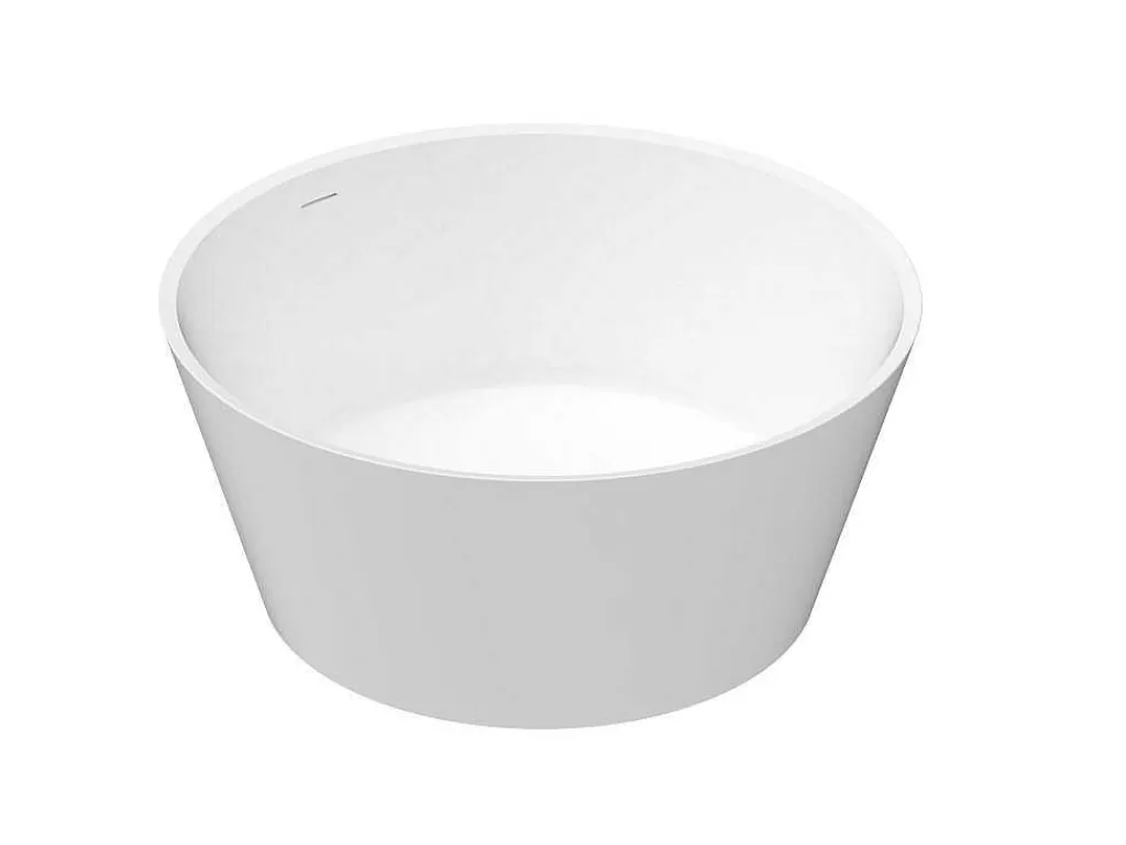 Banheira De Pousar*Shower & Design Banheira Clássica Redonda Em Acrilico, Branco Fosco, 354 L, 135 X 135 X 60 Cm - Losana