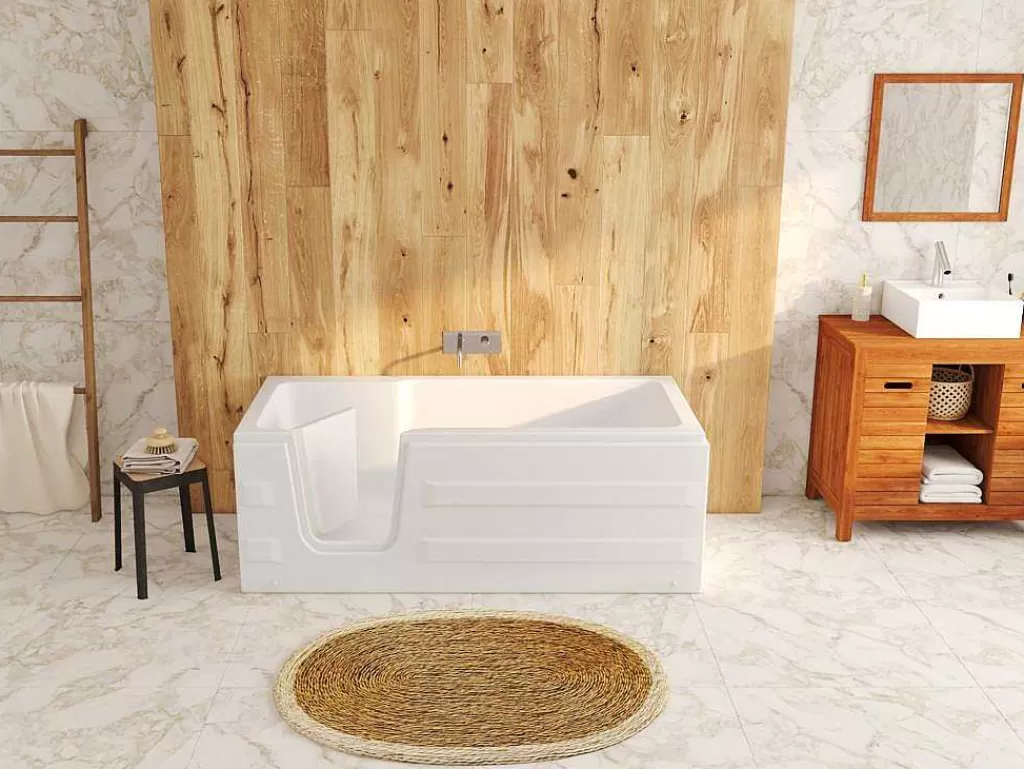 Banheira De Canto*Shower & Design Banheira De Canto Com Porta 170 X 76 X 61 Cm E 235 L - Canto Esquerdo - Servee