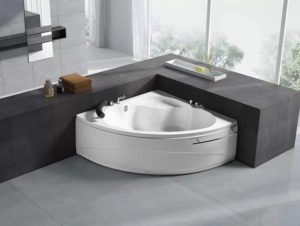 Banheira De Canto*Shower & Design Banheira De Canto Navona - 1 Péssoa - 263 L - C135 X L135 X A54 Cm