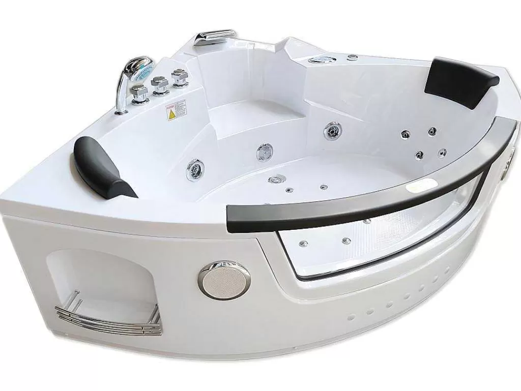 Banheira De Hidromassagem*ELITESHOPPING Banheira De Hidromassagem 140 X 140 Cm Branca Bomba Dupla 20 Jatos - Camelia