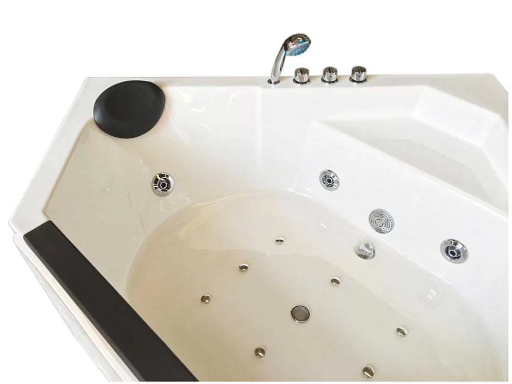 Banheira De Hidromassagem*ELITESHOPPING Banheira De Hidromassagem 150 X 150 Cm Bomba Dupla 12 Jactos - Hibiscus