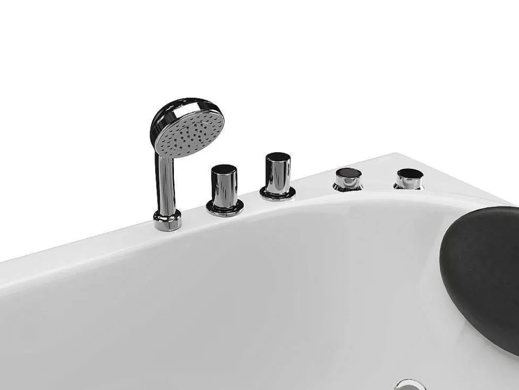 Banheira De Hidromassagem*Shower & Design Banheira De Hidromassagem Assimetrica Branca, 1 Lugar, 160X75 Cm, Canto Direito - Tabana