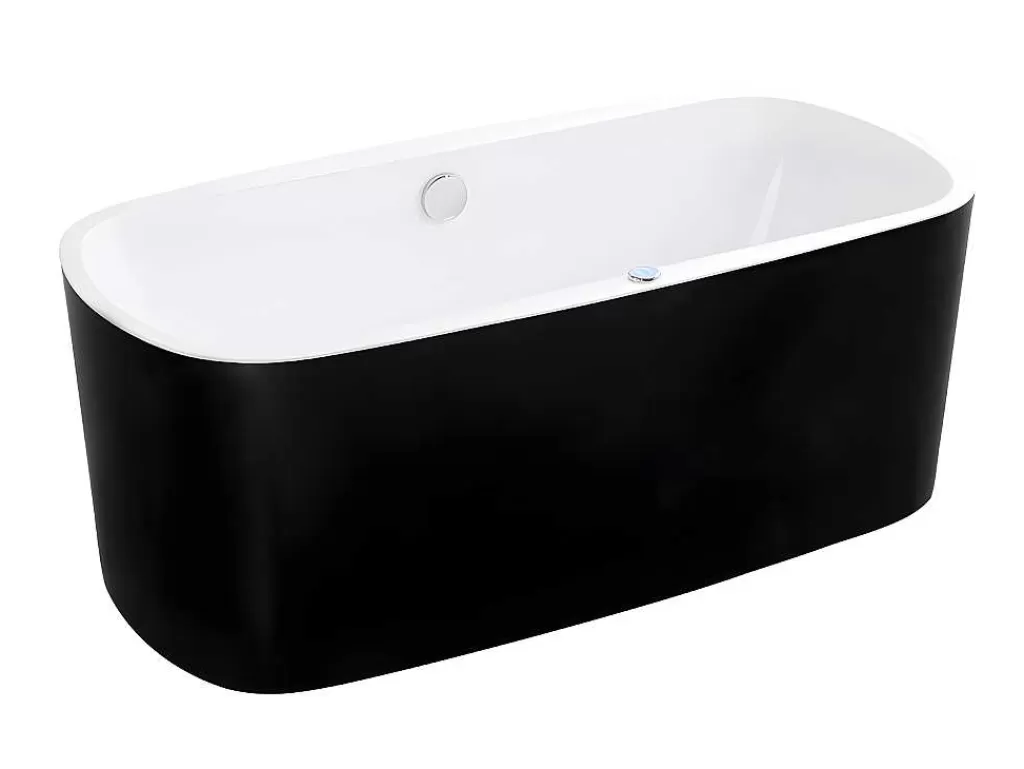Banheira De Pousar*Shower & Design Banheira De Hidromassagem Com Leds Sirgao - 1 Péssoa - 155L - 75X150 Cm - Preta