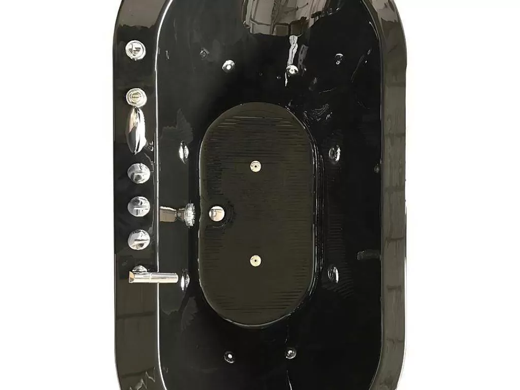 Banheira De Hidromassagem*ELITESHOPPING Banheira De Hidromassagem Exenta Preta 185 X 95 Cm 10 Jatos - Berry