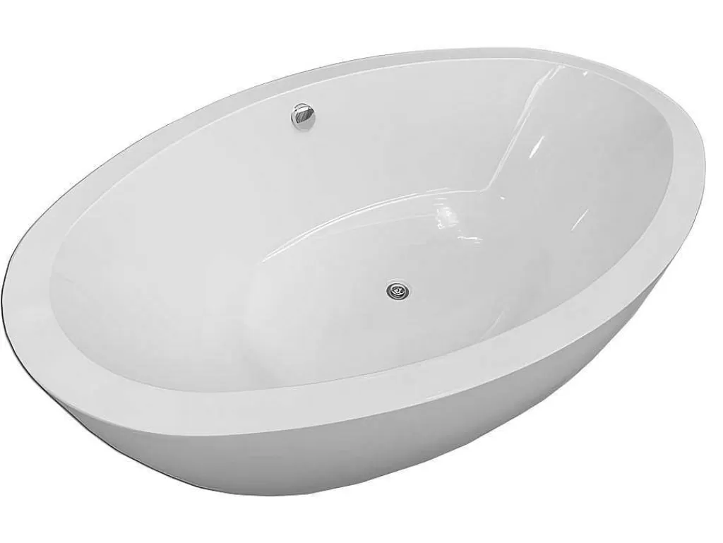 Banheira De Pousar*ELITESHOPPING Banheira De Ilha Branca 190 X 120 Cm + Torneira - Melody